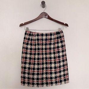 Vintage Ann Taylor Tweed Mini Skirt in Black